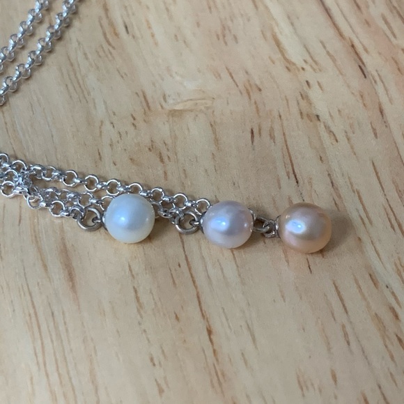 Three of Hearts Necklace Vantel Pearls Retired - Picture 2 of 7